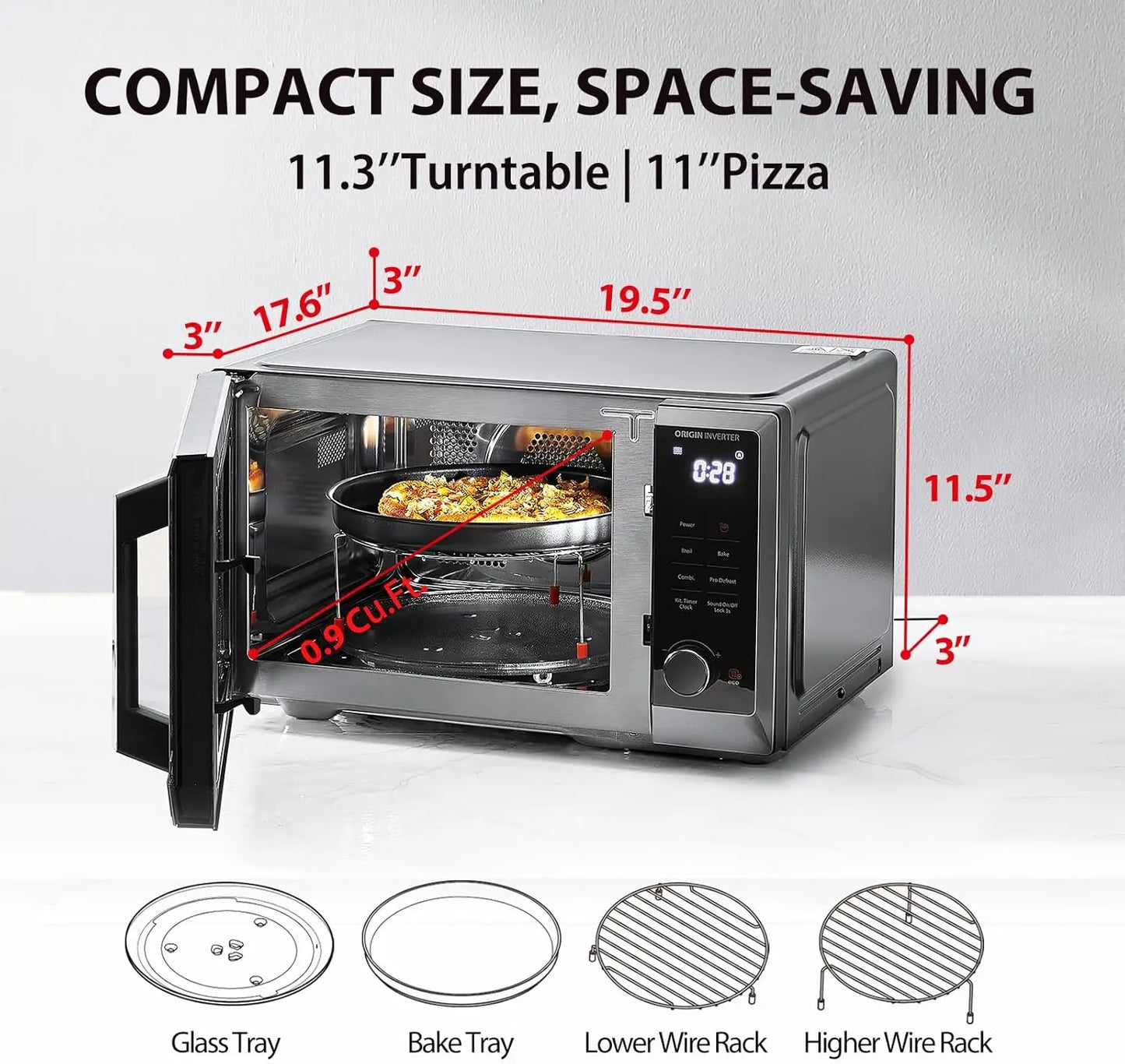 Inverter Countertop Microwave Oven Air Fryer Combo