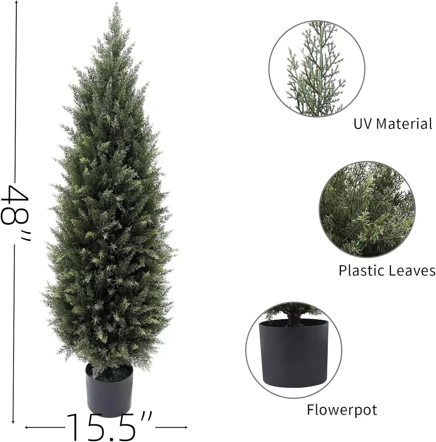 4ft(48”) Artificial Cedar Shrub