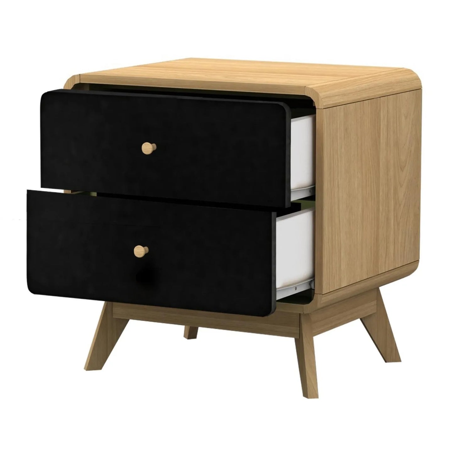 Scandinavian Style 2 Drawer Nightstand