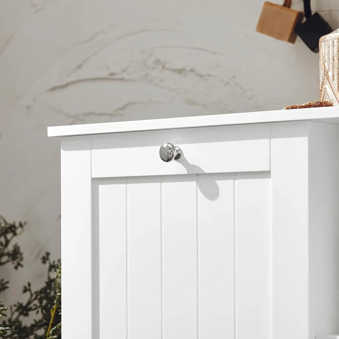 Bathroom Storage Cabinet With Laundry Basket