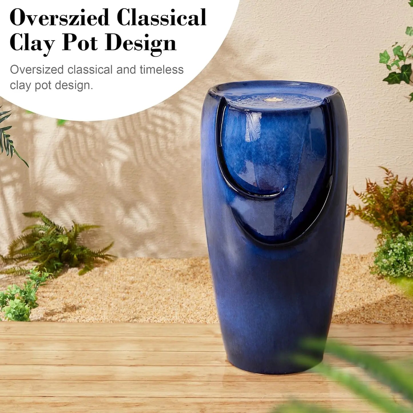 Ceramic Vase Outdoor Water Fountain