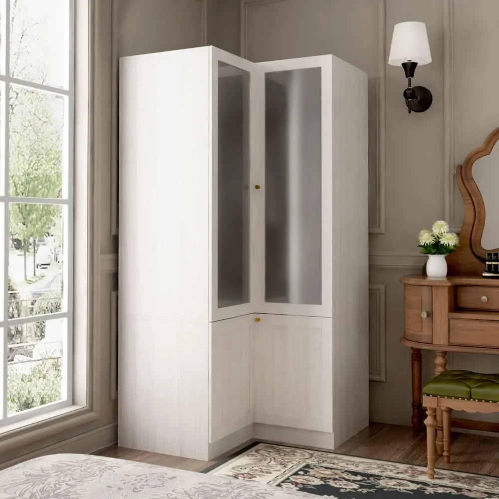 Armoire Closet with Hanging Rod & Shelf