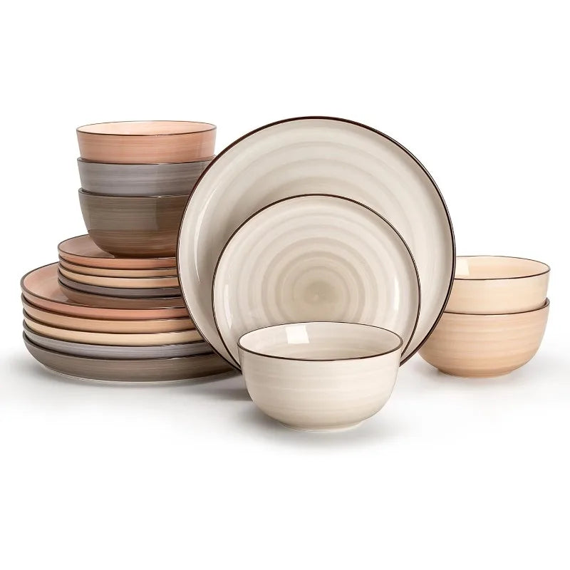 18-Piece Porcelain Round Dinnerware Set