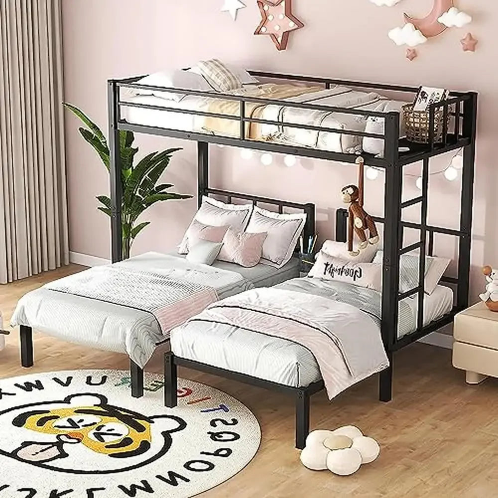 Metal Triple Bunk Beds Space Saver