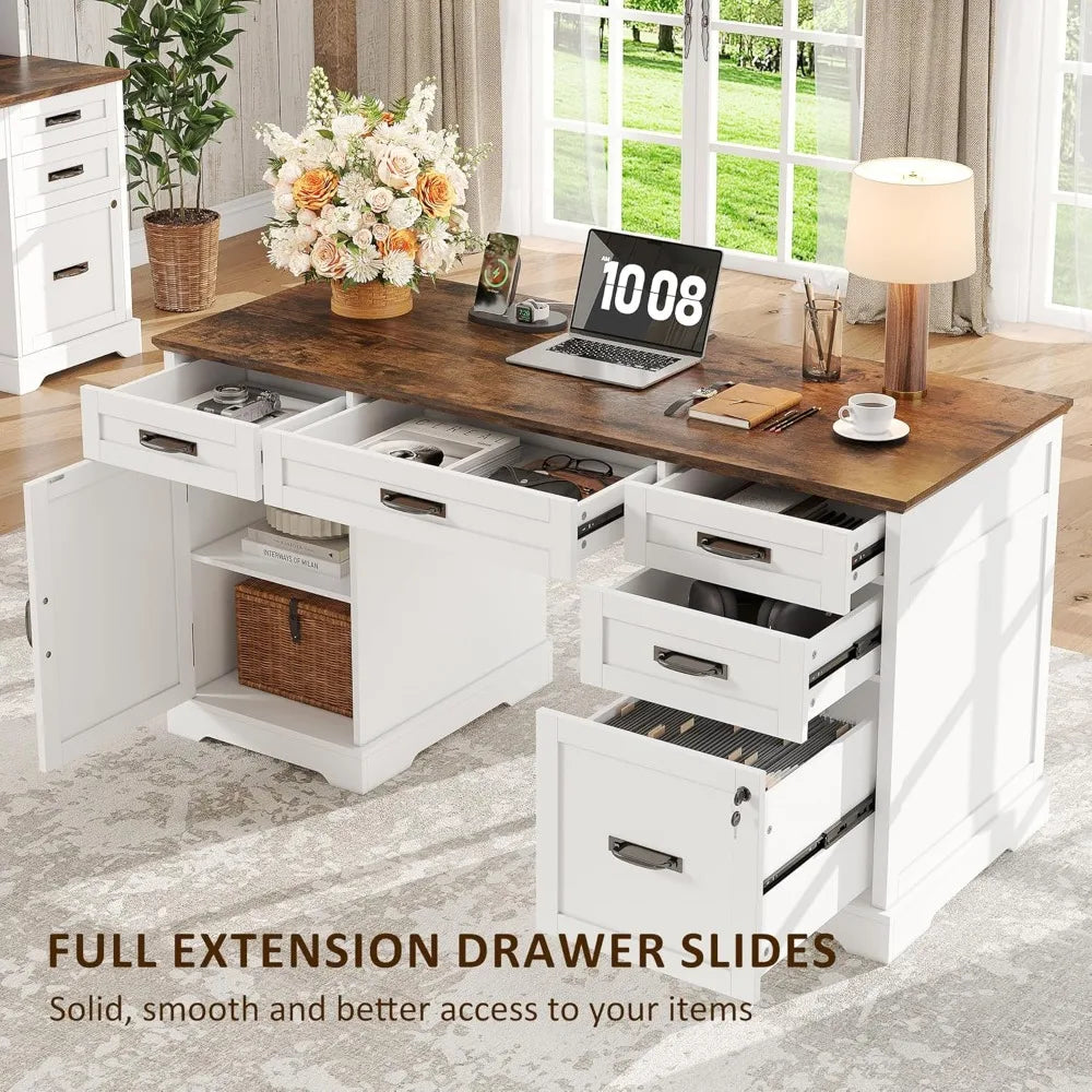 Executive Desk With Drawers