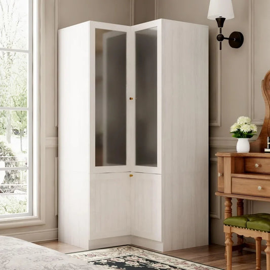 Armoire Closet with Hanging Rod & Shelf