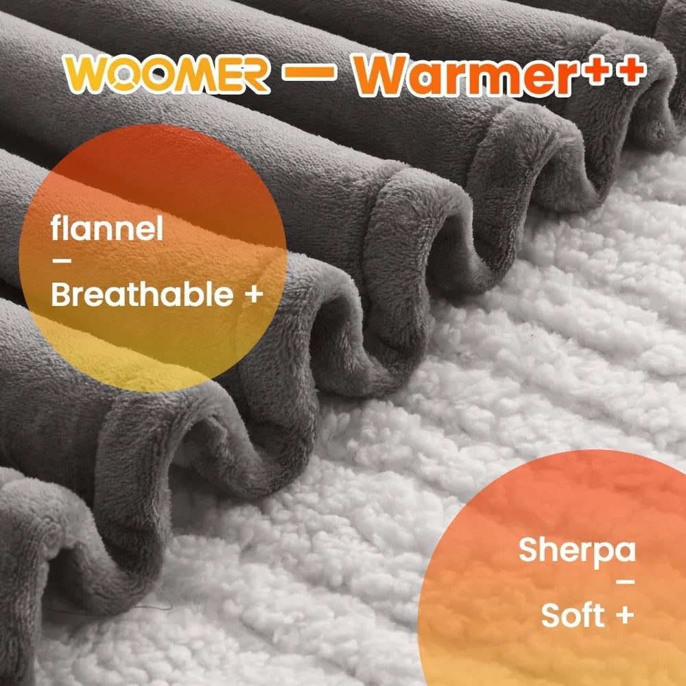 Heated Blanket King Size,Durable Flannel