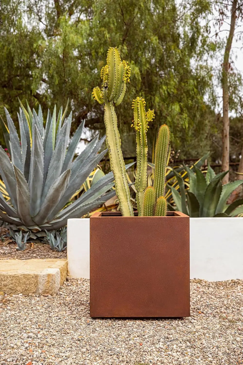 Cube Square Metal Planter for Patio/Garden