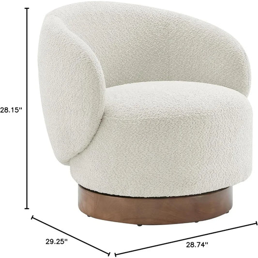 Chair Modern Round Barrel Armchair