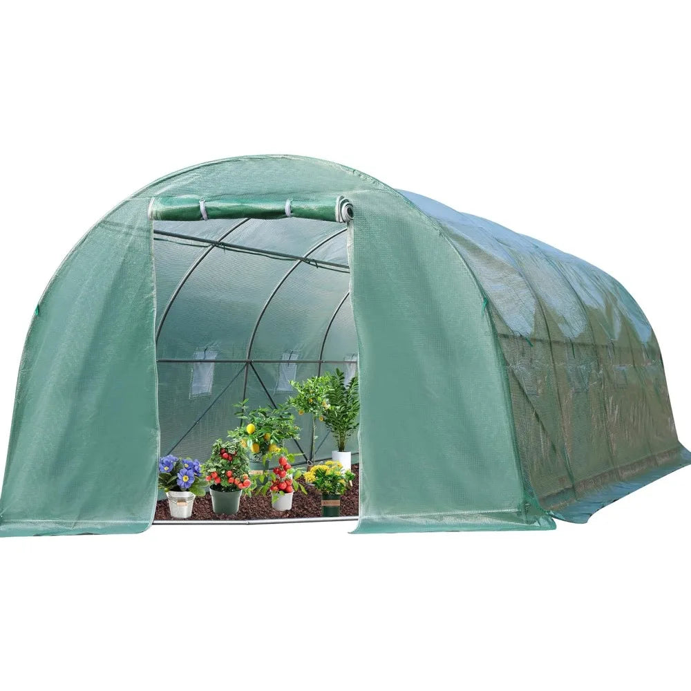 Large Outdoor Greenhouse Tunnel Sturdy Walk-in