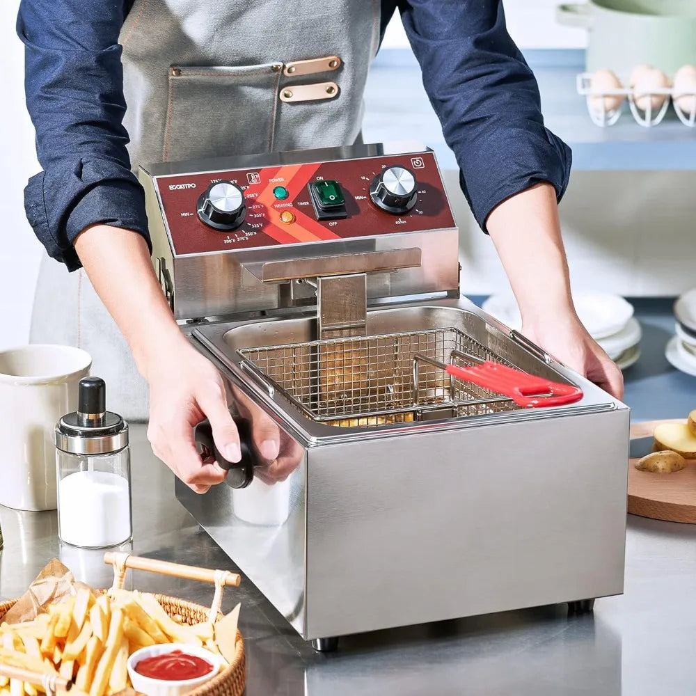 Electric Deep Fryer Single Tank w/ Basket Capacity