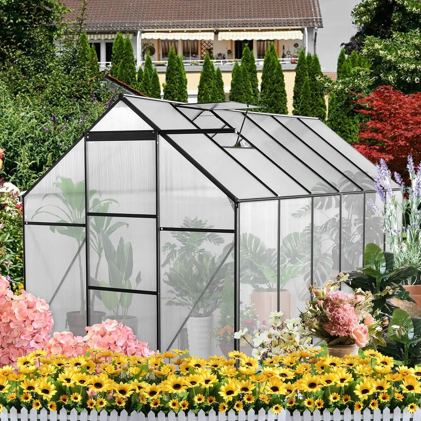 6x12 FT Backyard Heavy Duty Greenhouse with Vents