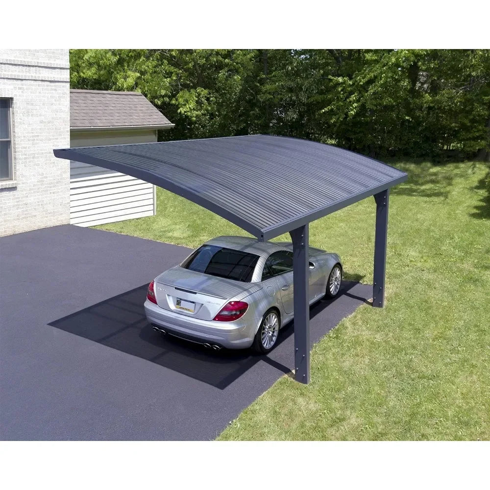 Canopia Arizona 10 Ft. X 16 Ft. X 9 Ft. Wave 5000 Single Carport Aluminum Metal Frame and Polycarbonate Panels Car Port