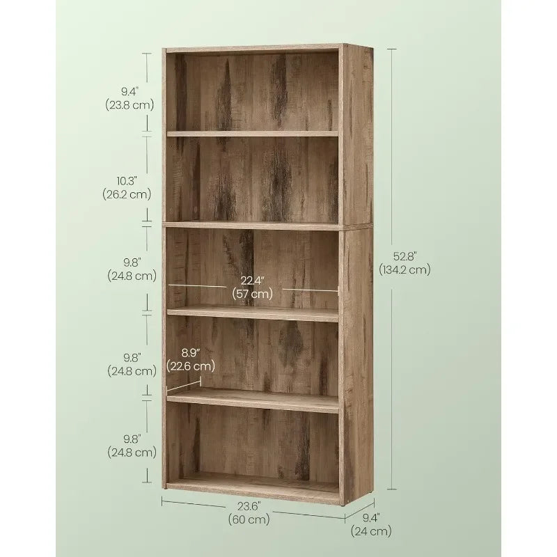 5-Tier Open Bookcase