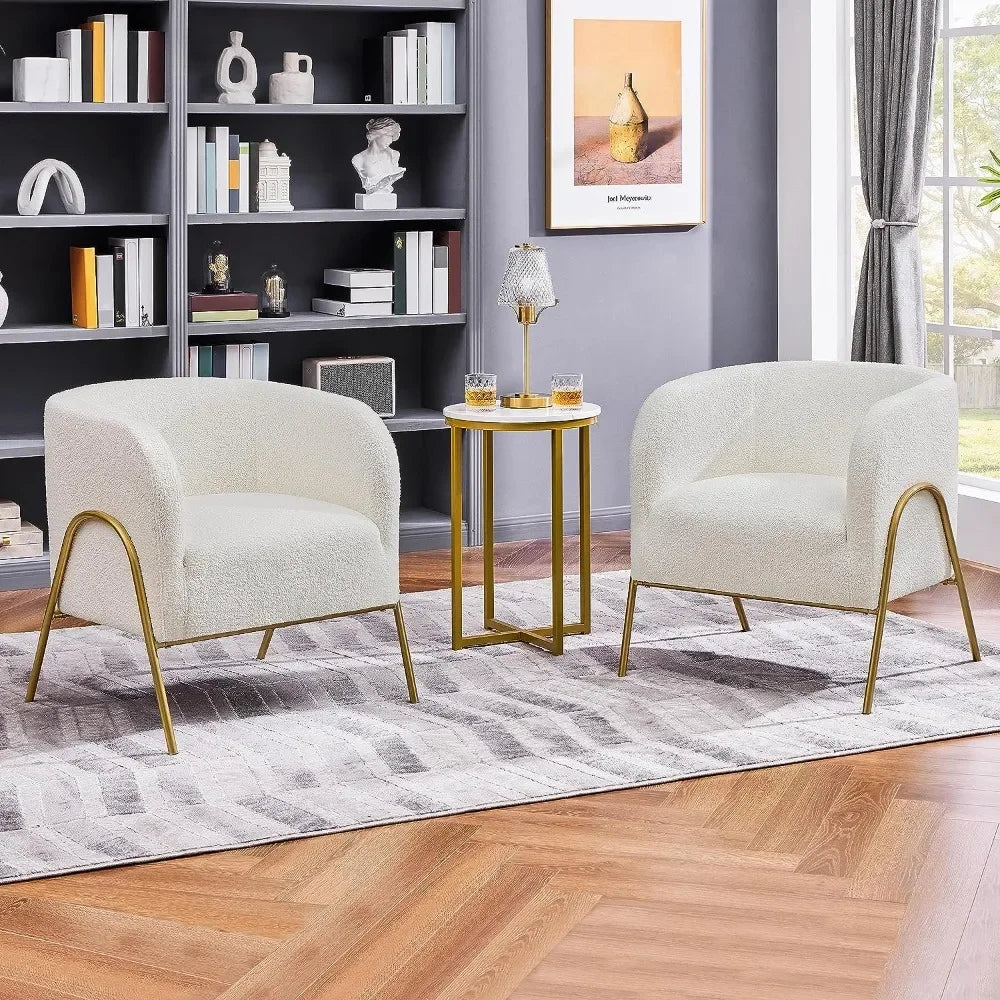 Accent Chair With Golden Legs