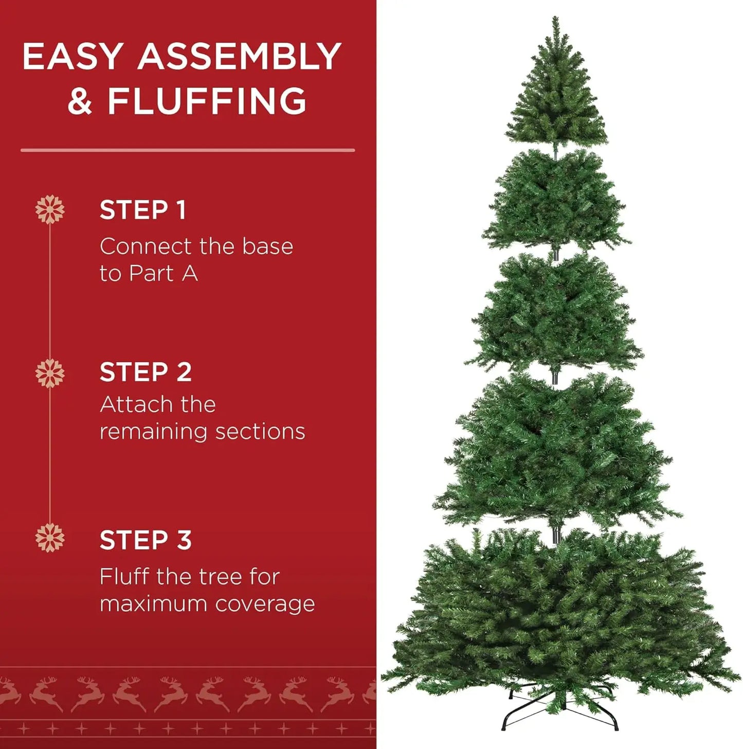 12ft Pre-Lit Spruce Artificial Holiday Christmas Tree