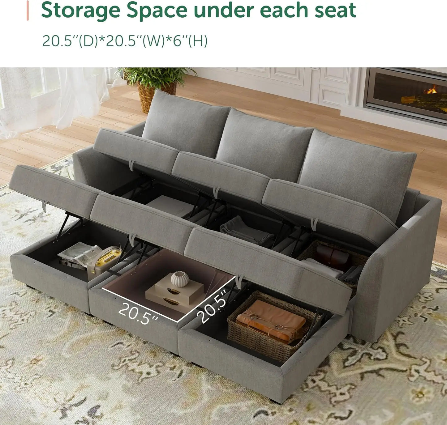 Modular Sectional Sleeper Sofa With Storage