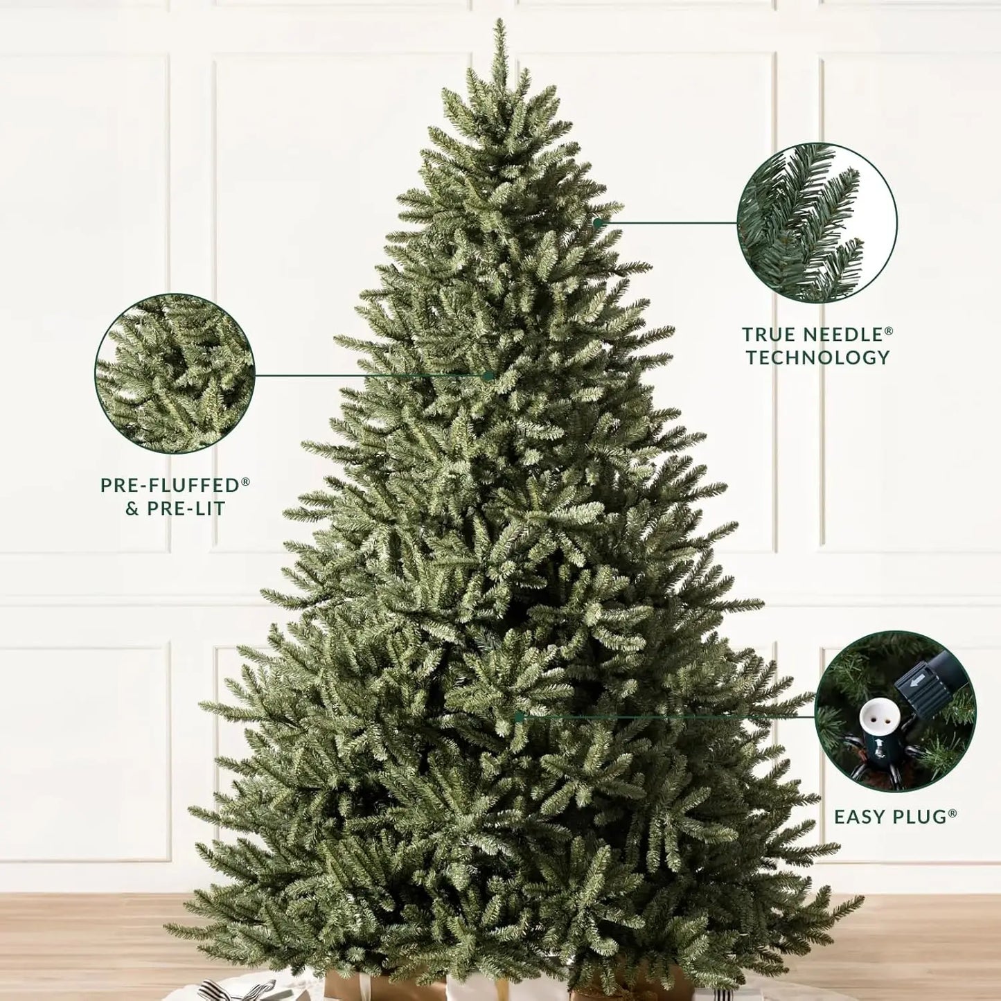 6.5ft Unlit Classic Blue Spruce Artificial Tree