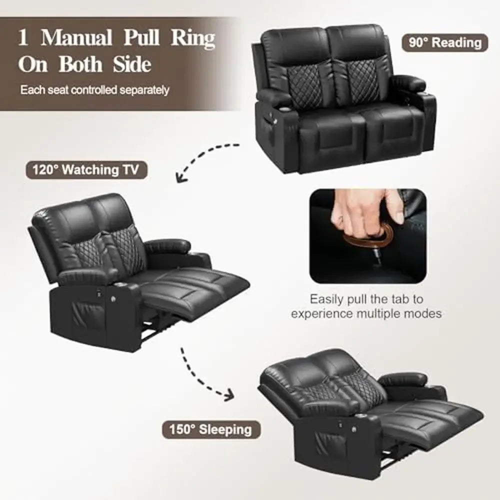 Modern Loveseat Recliner Sofa Set