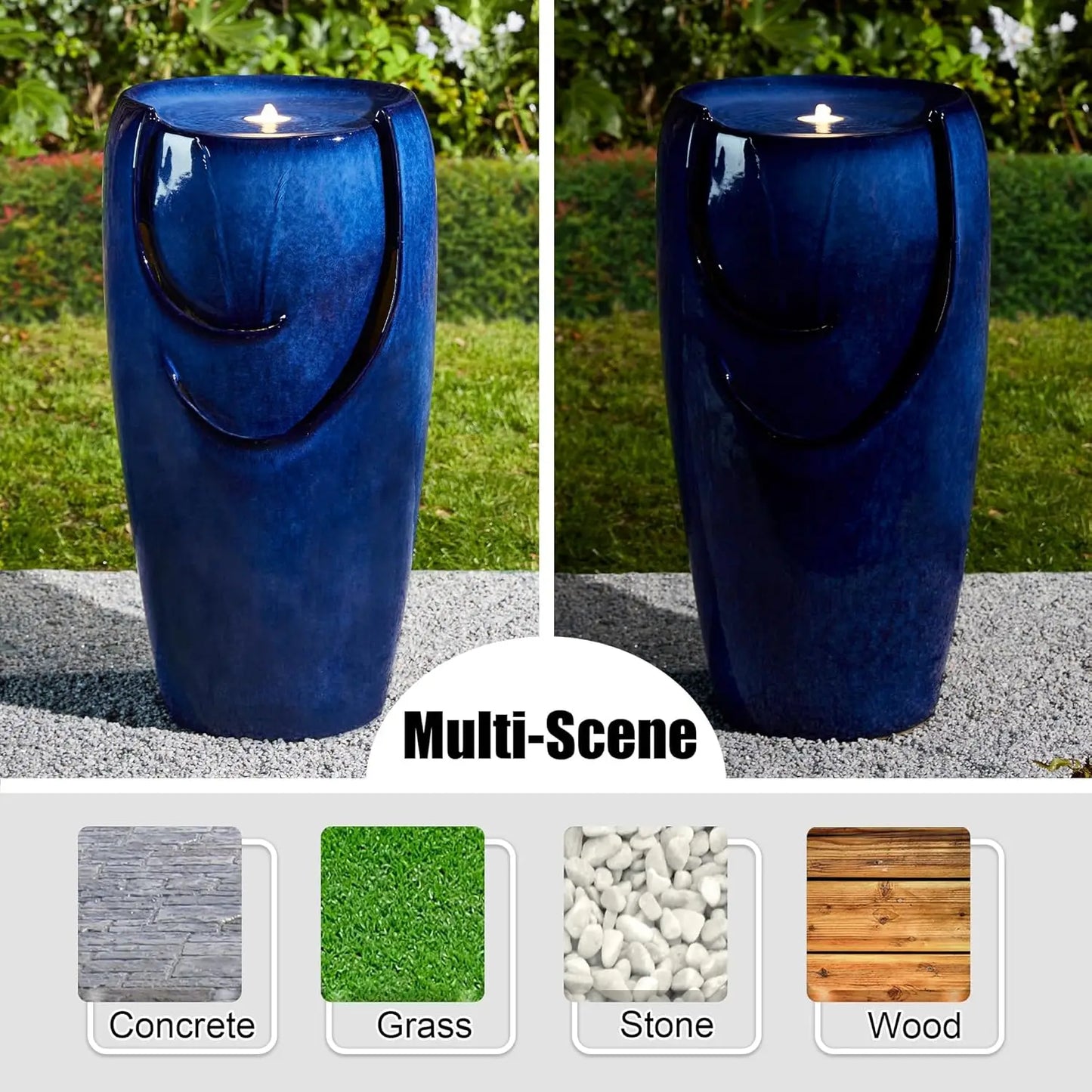 Ceramic Vase Outdoor Water Fountain