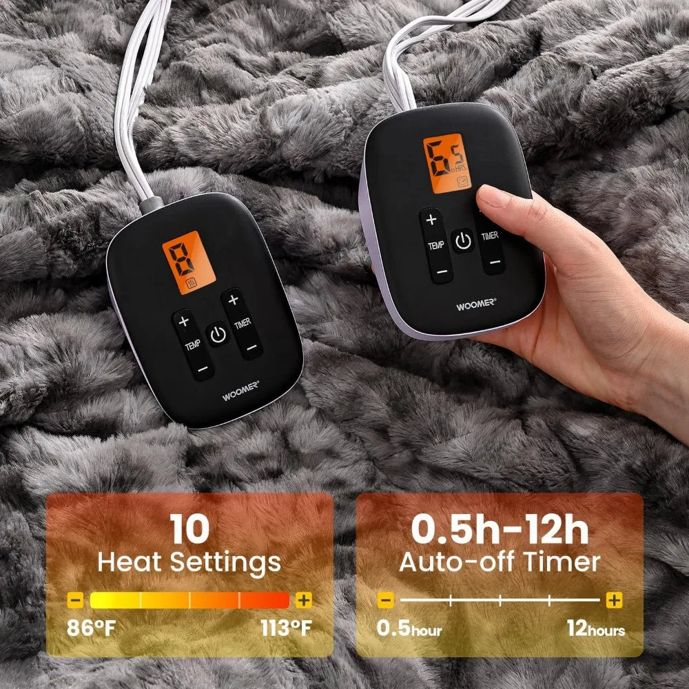 Electric Heated Blanket King Overheat Protection