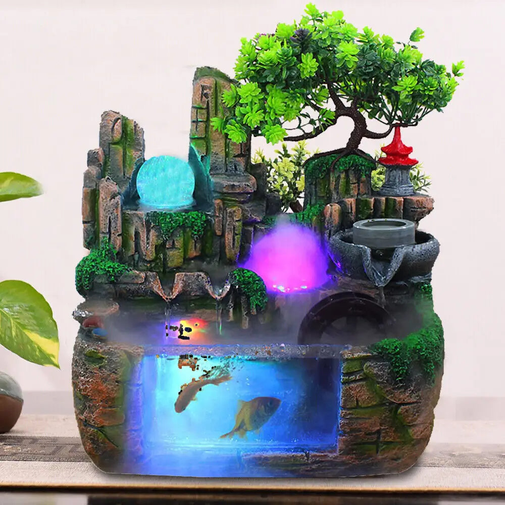 Desktop Resin Fountain Waterfall