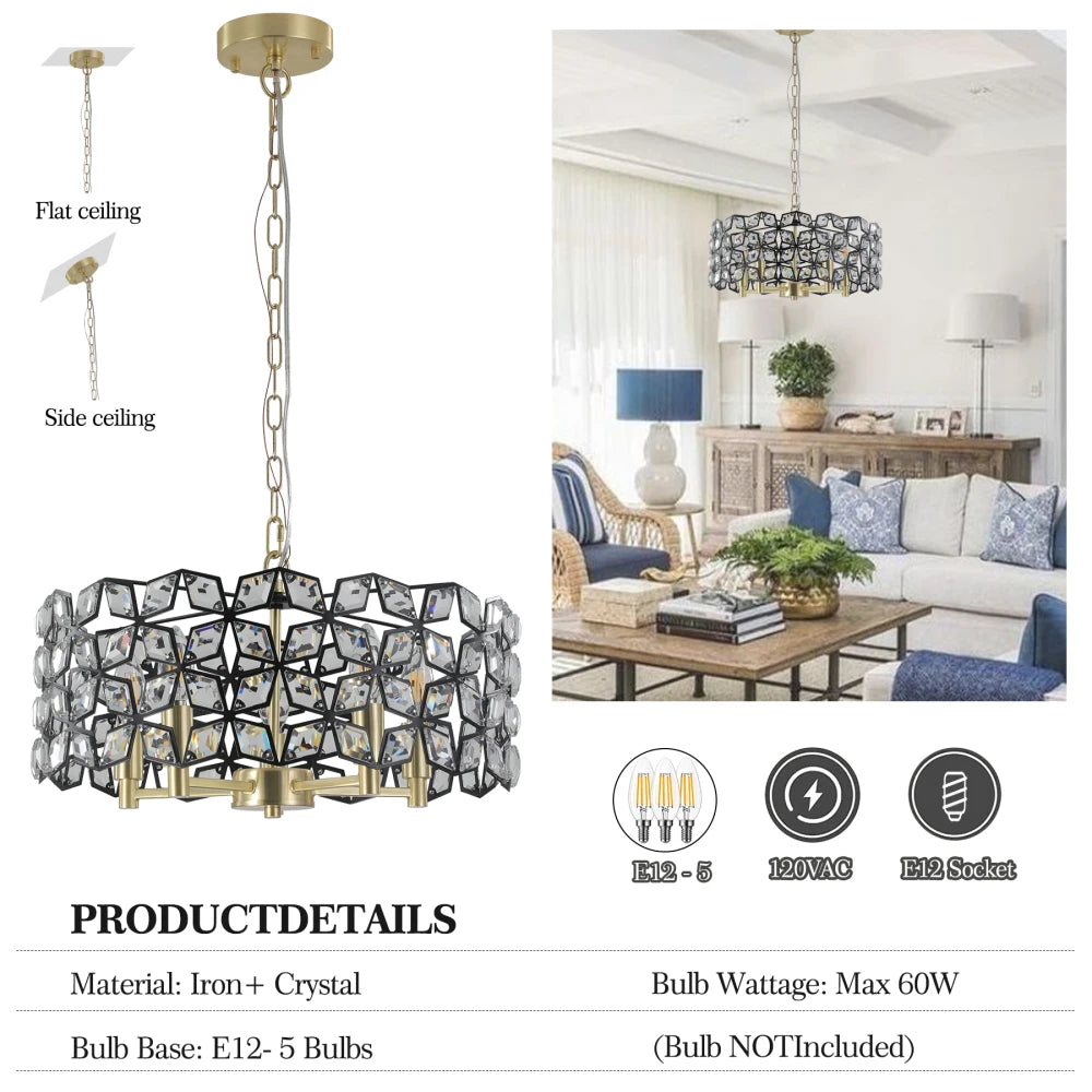 Modern Crystal Chandelier Home Decor Lighting