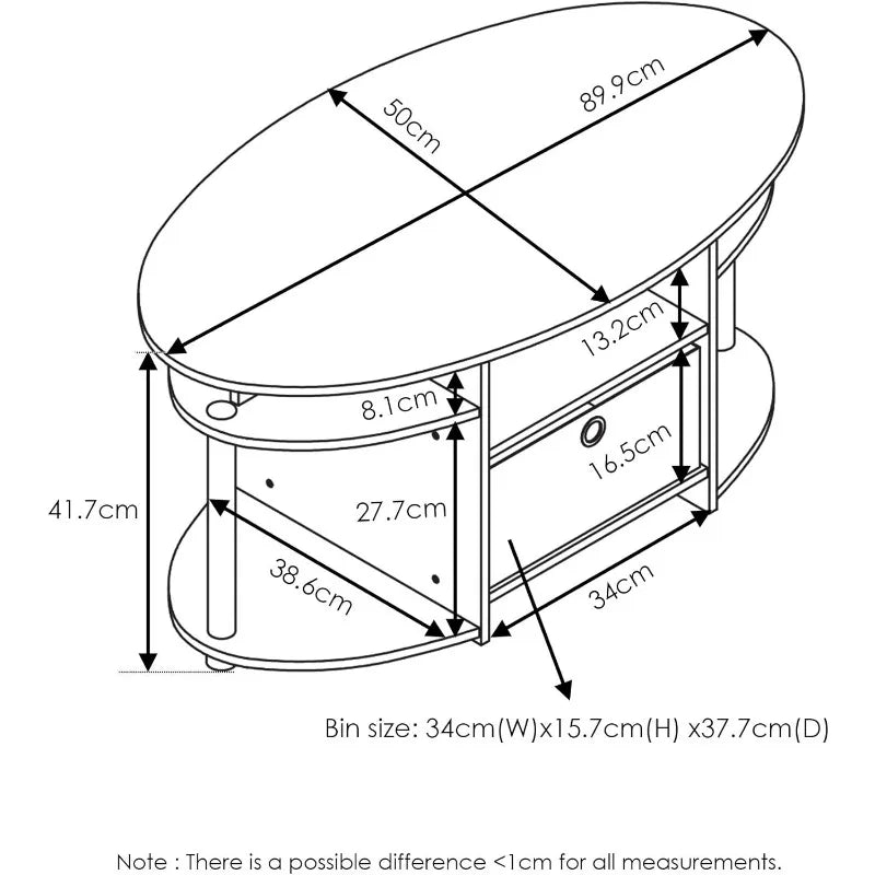 Oval Coffee Table For Home, Living Room