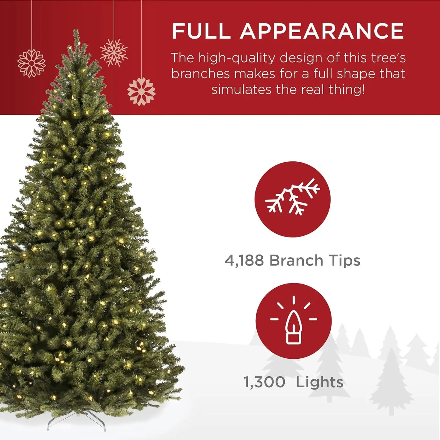 12ft Pre-Lit Spruce Artificial Holiday Christmas Tree