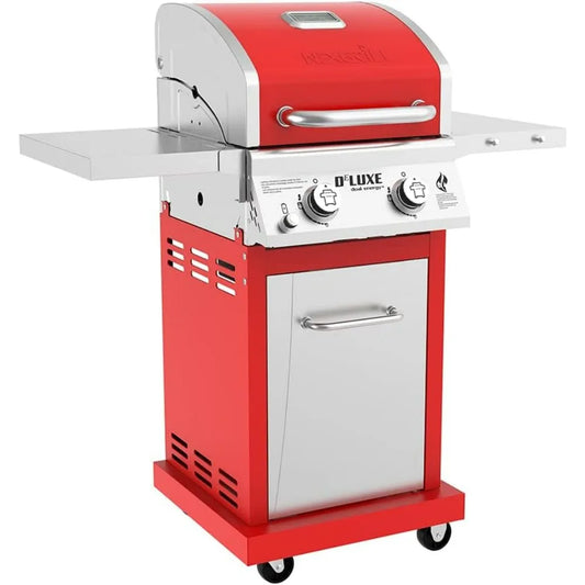 Deluxe 2-Burner Gas Grill with Warming Rack