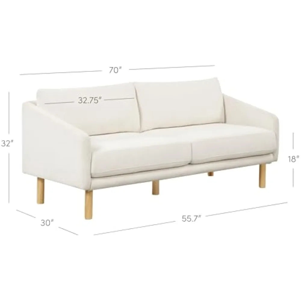 2-Seater Minimalist Modern Upholstered Loveseat Sofa