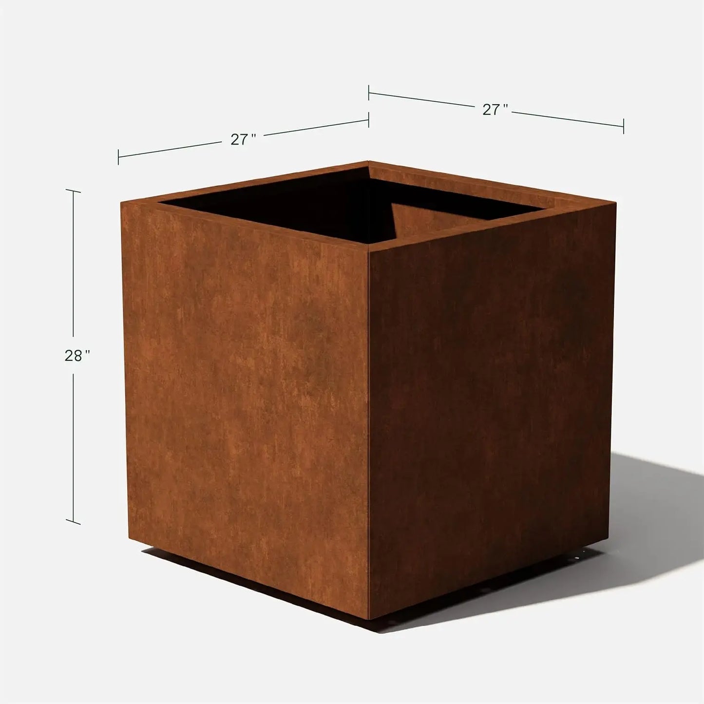 Cube Square Metal Planter for Patio/Garden