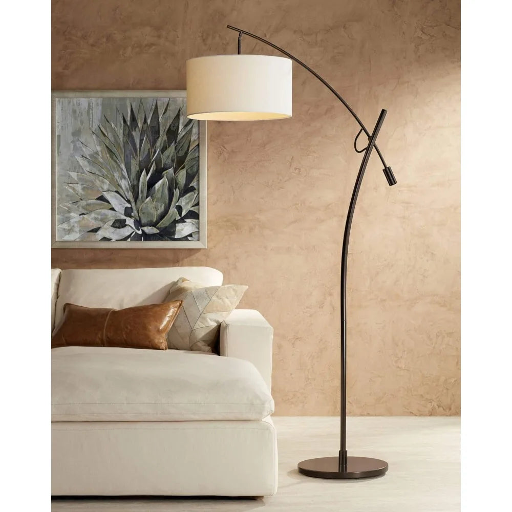 Gold Metal Adjustable Boom Arm Floor Lamp