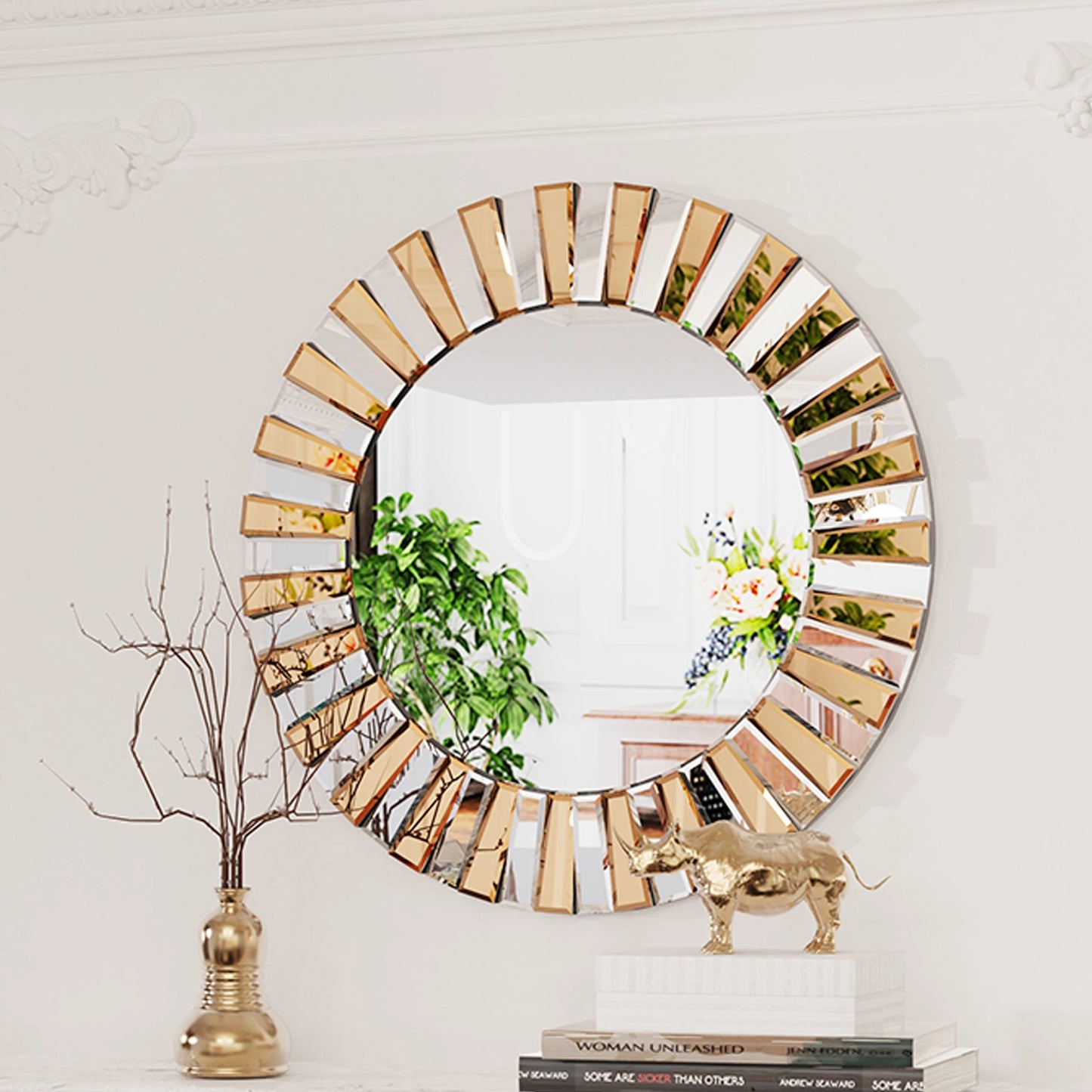 Sunburst Wall Beveled Edge Accent Mirrors