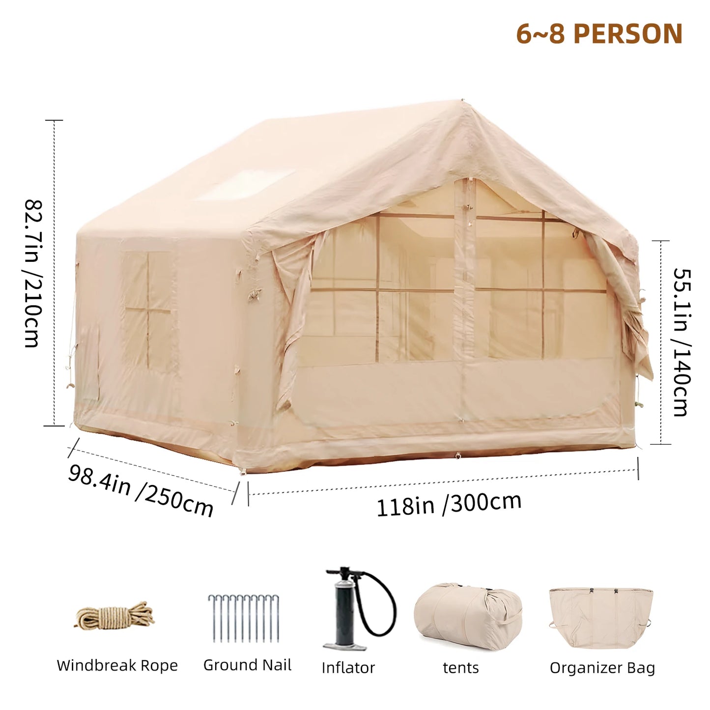 Inflatable Tent For Camping Ultra-Quick Setup