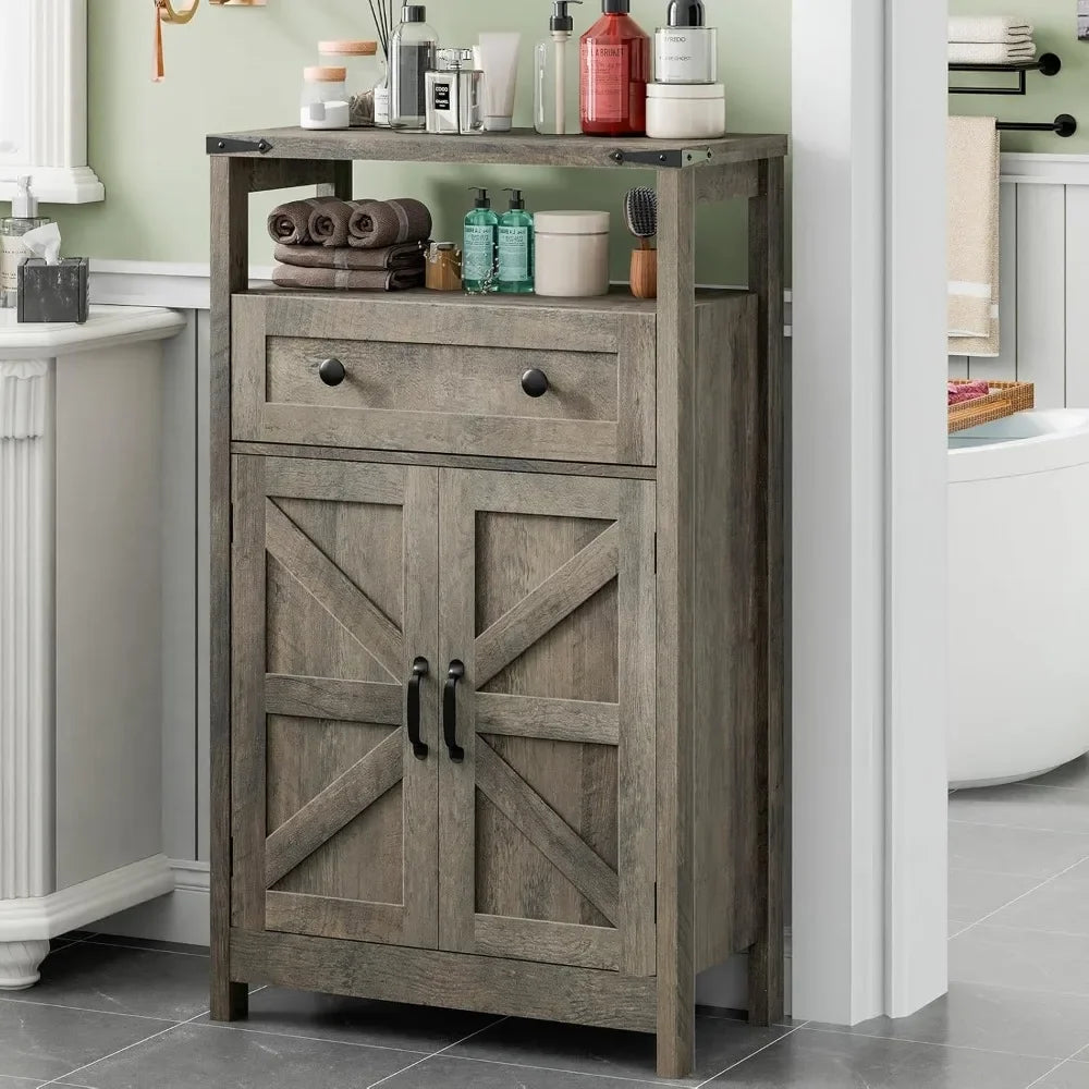 Farmhouse Storage Small Bathroom Cabinet