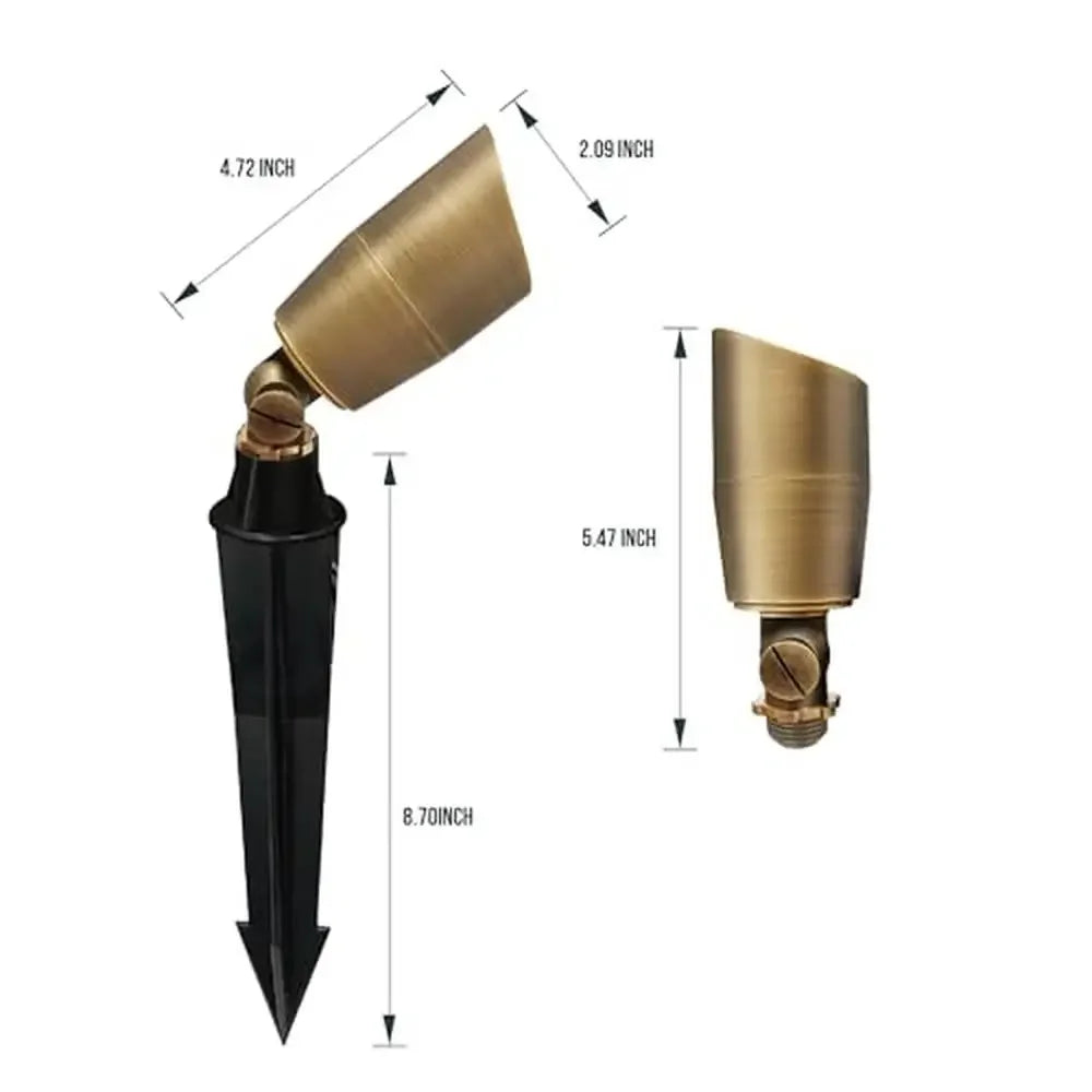 Compact Brass Outdoor Landscape Spot Light