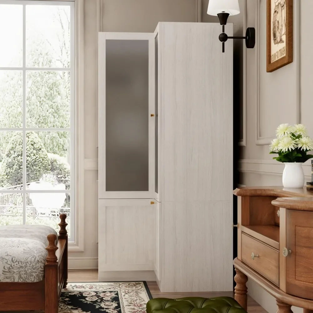 Armoire Closet with Hanging Rod & Shelf