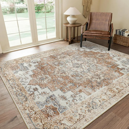 Low Pile Chenille Print Rug