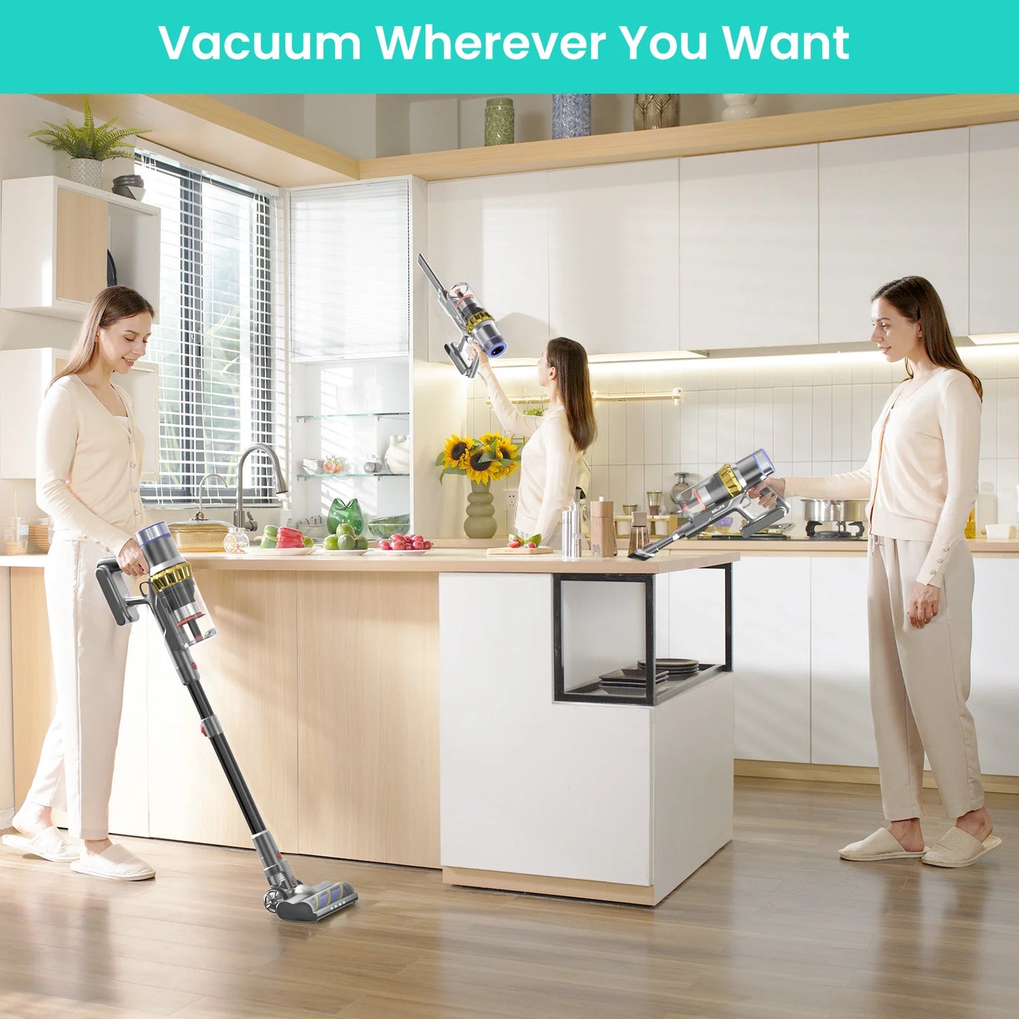 450W Cordless Stick Vacuum Cleaners