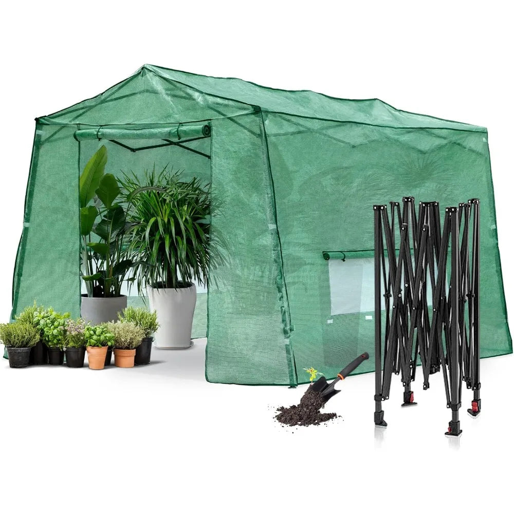 Walk-in Greenhouse 8.5 Ft x 11 Ft Pop-up Plant Garden