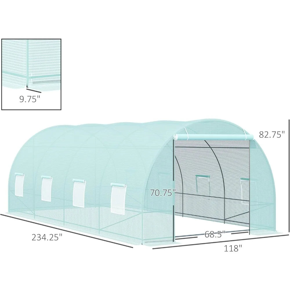 20' x 10' x 7' Walk-in Tunnel Garden Warm House