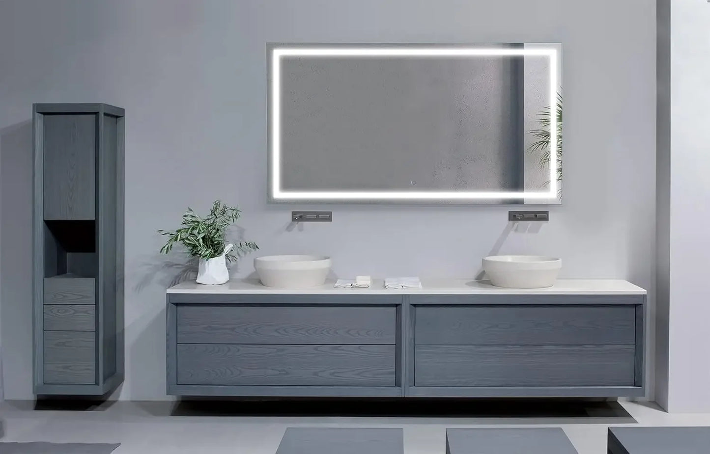 Large 66 Inch X 36 Inch LED Lighted Vanity Mirror