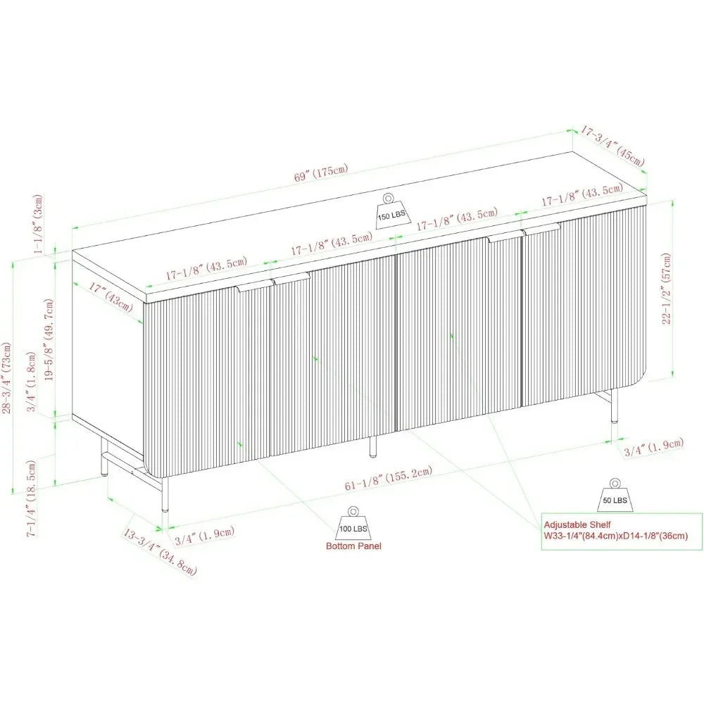 Modern Scandinavian Fluted Door