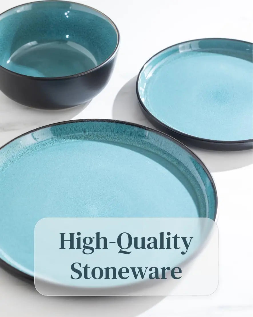 24 Piece Stoneware Sets for 8 Scratch Resistant