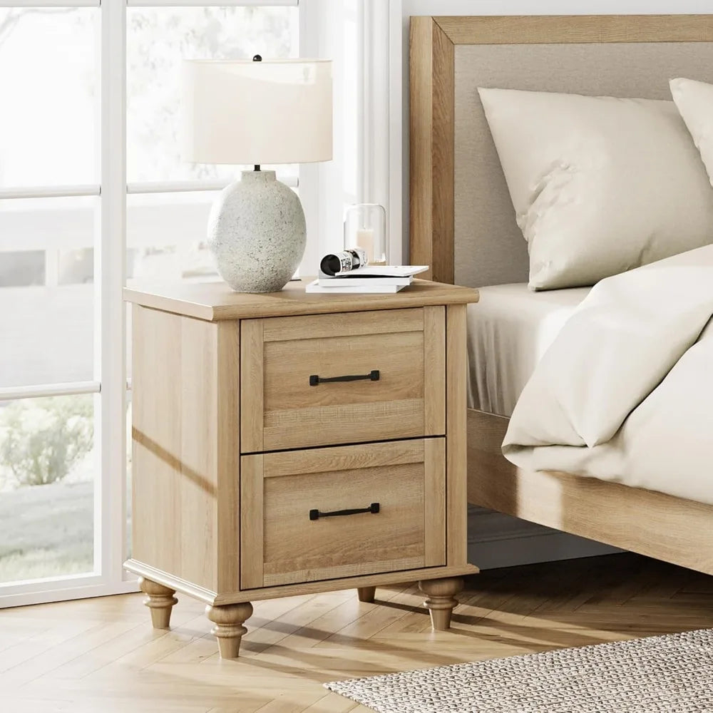 Nightstands Set of 2 with Charging Station