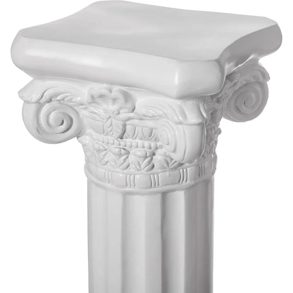 White Plinth Roman Style Column Piller