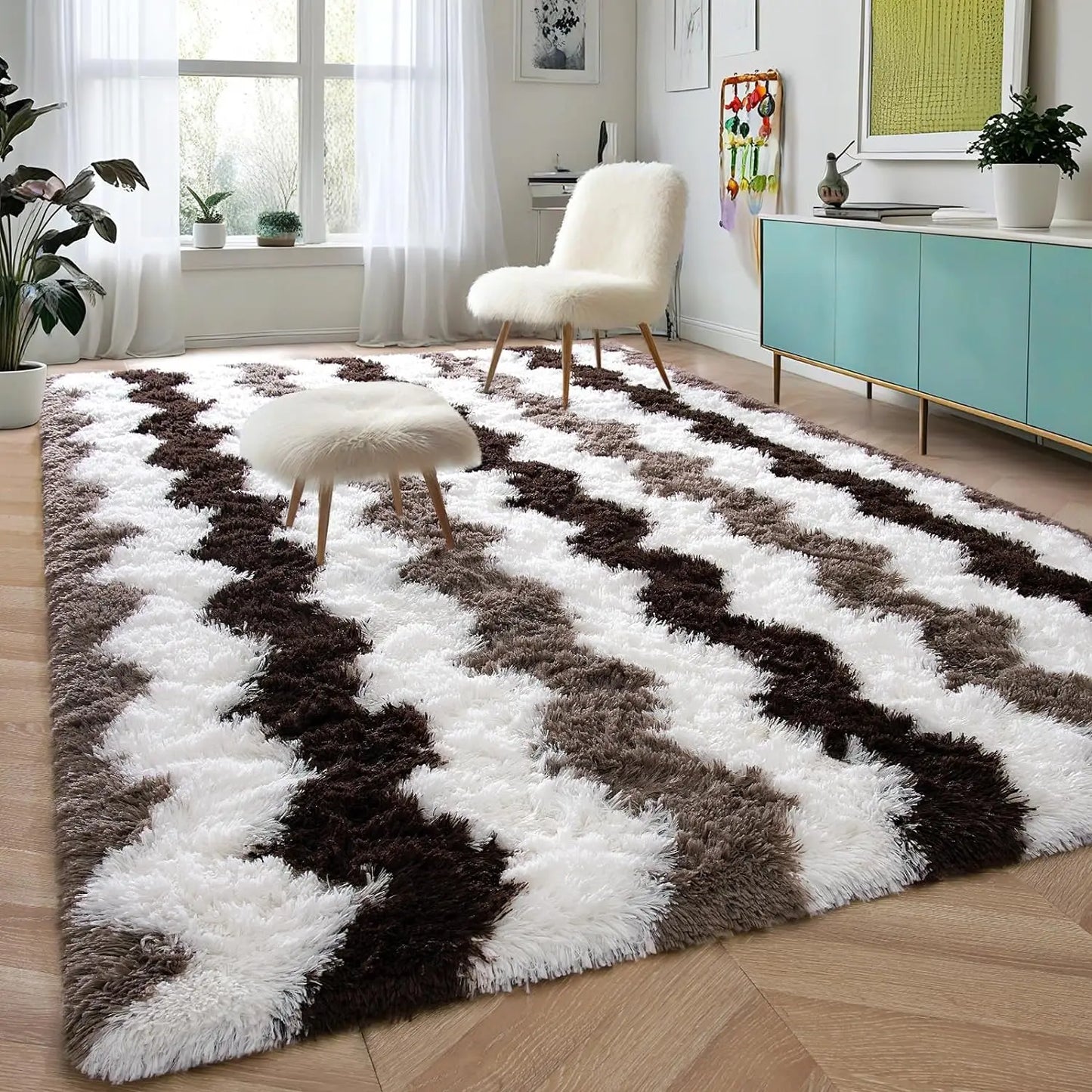 Soft Shaggy Plush Area Rugs