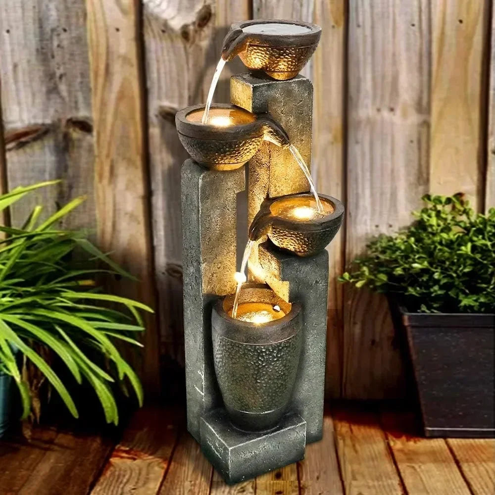 4-Story Outdoor Garden Fountain Decoration