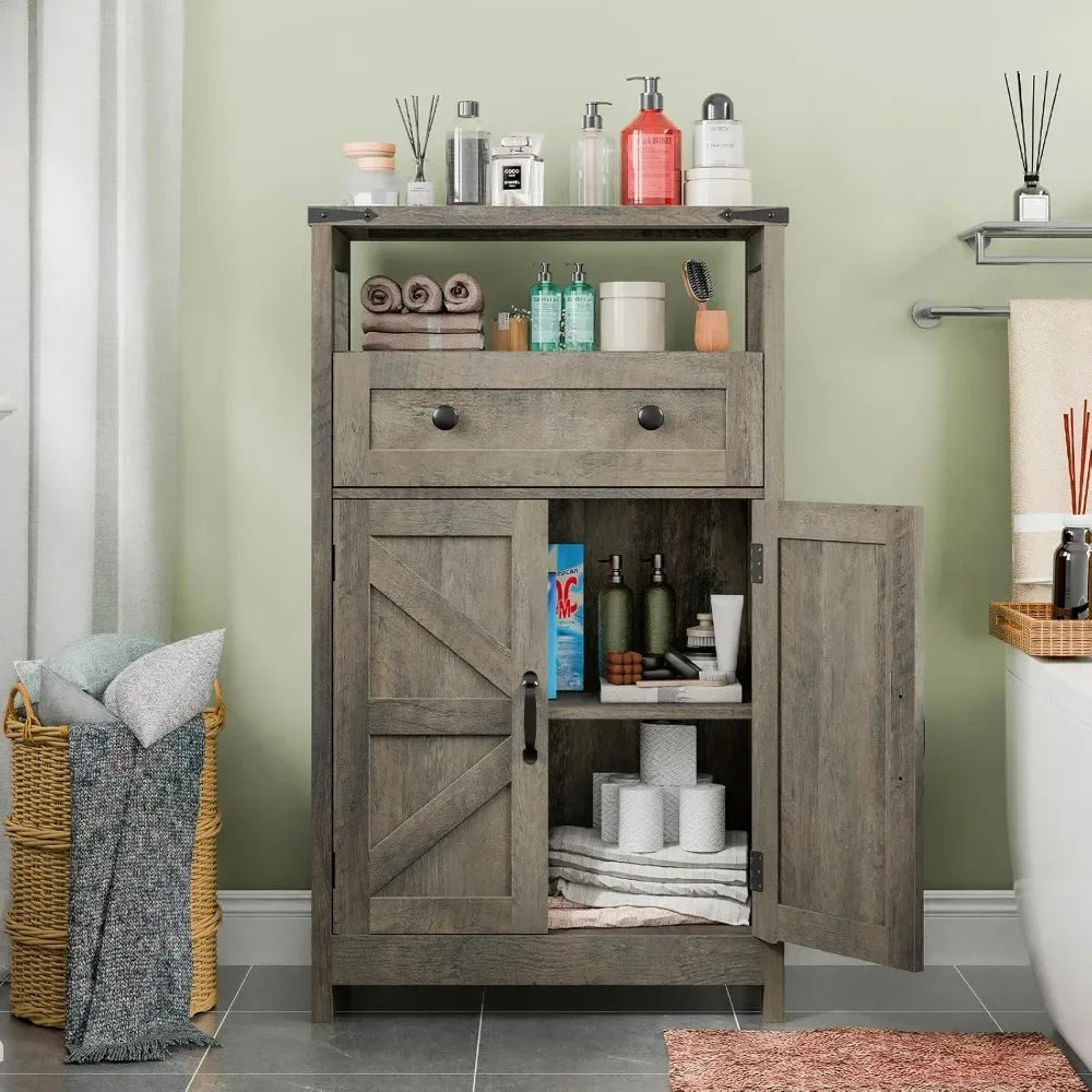 Farmhouse Storage Small Bathroom Cabinet